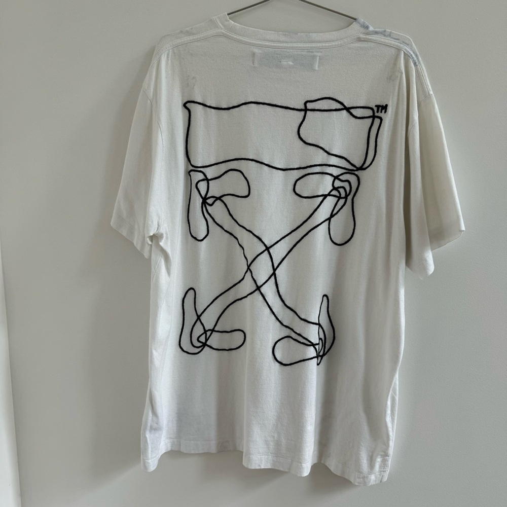 Off-White Subtle Graphic Tee in White - Picture 4 of 7